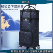 台灣出貨 百貨 居家 生活 擴張菜車大容量老人家用購物小拉車推車便攜可折疊收納包菜購物車菜拉車菜籃車折疊手拉車行小推車