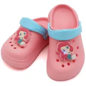 新竹兩隻老虎親子舘 DISNEY PRINCESS 台灣限定 拖鞋 中童 小美人魚 愛麗兒 粉 R9003 (323031)