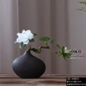 ☘花澗☘仿真花裝飾 中式禪意仿真綠植杜鵑花擺件插花假花客廳桌面裝飾高檔套裝裝飾品