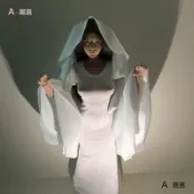 【A+嚴選】1/6女兵人服裝衣服,白色幽靈娘大胸型露背魚尾裙