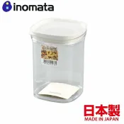 asdfkitty可愛家精品店 asdfkitty*日本製 INOMATA 可標記日期保鮮盒/收納罐-白蓋方型-520ML-放堅果.香辛料.果乾...等-正版商品