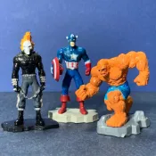 2007 Marvel X-men 迷你公仔 美國隊長 惡靈戰警 石頭人 驚奇四超人 人偶 老玩具 戰棋 Toybiz