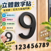 【智禾五金百货】 立體數字貼 有背膠 可隨意黏貼 亞克力高檔門牌 門牌號碼 門牌數字 信箱數字貼 店客房門牌號 號碼貼 