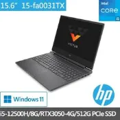 全省大豆可分期現金折扣 hp Victus Gaming 15-fa0031TX i5-12500H+RTX3050獨顯