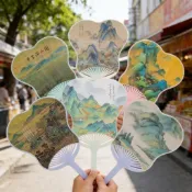 【台灣出貨】古風扇子古典夏天涼快手搖扇復古手持手搖扇學生通用扇風大扇子