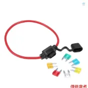 Crtw 汽車車載直插式迷你刀片保險絲座 12V 30A 帶 6 個保險絲