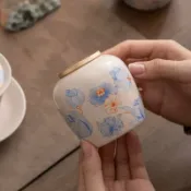全球選品1館 生活百貨 陶瓷茶葉罐密封罐家用茶葉儲存罐紅茶白茶收納罐小茶倉禮盒裝送禮