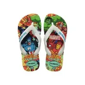 【havaianas 哈瓦仕】拖鞋 童鞋 兒童 夾腳拖 漫威英雄 綠巨人 鋼鐵人 美國隊長 白 4148300-7854K