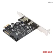 KKmoon PCI-e轉USB3.1 Type-C擴展卡 PCIe轉USB快充+19PIN前置USB轉接卡
