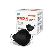 【天天】PM2.5 專業防霾口罩 黑色 防疫必備(B級防護 12入/盒)