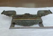 敬茶台.敬杯座~~銅製~~全長約31.9cm