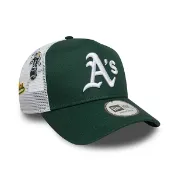 【NEW ERA】MLB 運動家 A's 多標 拼接 網帽 卡車帽 穿搭 9FORTY【ANGEL NEW ERA】