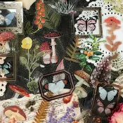 全球選品1館 生活百貨 240 Pcs Memory Garden Series PET Stickers Set記憶花園PET貼紙