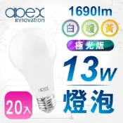 【apex】13W LED燈泡 全電壓 E27 20顆