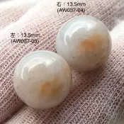 灑金飄紅翡~13.5mm~(大單珠) 「桂花糕」「踏雪尋梅」(紅翡) 緬甸南齊翡翠a貨👉🏻「AW 037-03」不議價！