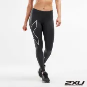 【澳洲 2XU】女新款 基礎壓縮長褲.緊身彈力褲.運動壓力褲/抗菌防臭_黑/銀_2XWA4173BBLKSIL