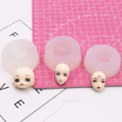 超輕粘土diy精品翻模臉正比微寫實男神女神可愛娃娃矽膠臉翻模臉 翻糖模具 黏土工具