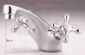 衛浴精品面盆龍頭十字古典單孔龍頭.大流量.面盆單孔龍頭.