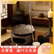 臺灣出貨 烤茶爐 復古家用陶瓷烤茶爐加熱茶葉迷你版提香器烘茶炒茶器可用蠟燭炭燒