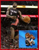 NBA 邁阿密 熱火隊 Lebron James LBJ 雷霸龍 超Q版 美式漫畫風 限量 搖頭娃娃 徽章 扣 ~