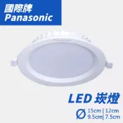 Panasonic 國際牌 崁燈 LED崁燈 圓形崁燈 7.5cm/9.5cm/12cm/15cm崁燈 公分 國際崁燈