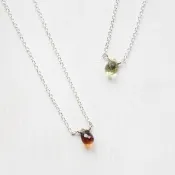 10月誕生石-多彩碧璽 / Tourmaline /トルマリン純銀鎖骨項鍊