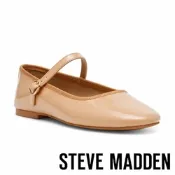 STEVE MADDEN-VINETTA 皮革圓頭瑪莉珍鞋-鏡杏色