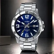 【CASIO 卡西歐】MTP-VD01D-2B 豪邁有型 大錶徑指針錶(防水50米 錶徑約4.5公分)