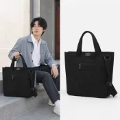 (店+)【LEEHER】大學生包包/黑色包包/手提包/帆布側背包/男斜背包/a4包/禮物/休閒單肩包/包包/帆布包/手提斜背包/日系包包