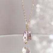 收藏級紫黃晶  純銀 包金水晶項鍊 紫水晶 黃水晶 共生原礦 禮物