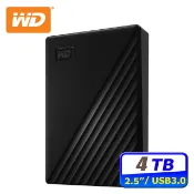 WD 威騰 My Passport 4TB 2.5吋行動硬碟-黑(WDBPKJ0040BBK-WESN)
