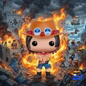 海賊王 航海王 艾斯 火焰 燒燒果實 白鬍子海賊團 魯夫哥 LUFFY 日版金證 紅證 BEETLE Funko POP