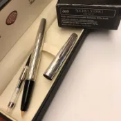 全新  Aurora 98 純銀格 14 K 尖鋼筆
