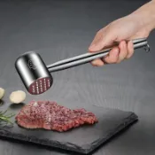 #實用好物 316不鏽鋼嫩肉錘牛排鬆肉捶肉器廚房家用打肉錘雙面加厚敲肉錘嚴選