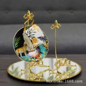 全球選品1館 生活百貨 輕奢家用咖啡杯架子收納架歐式復古黃銅杯碟馬克杯水杯掛架展示架