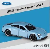 阿莎力 Welly 威利 保时捷Taycan Turbo 正版授權 1：36 1/36 合金車 模型車 迴力車 J06