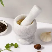 【店主優選】天然大理石蒜臼子搗蒜器石臼蒜泥神器擂鉢研磨家用手動老式砸搗藥S