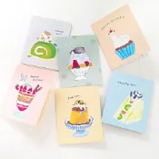 【久大文具】動物甜點小卡 (BGC-28901~6) 卡片 萬用卡 感謝卡 生日卡 祝福卡 025@0165