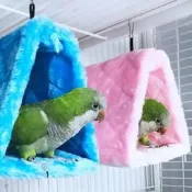 【可開發票】時尚寵物鳥鸚鵡籠保暖吊床小屋帳篷床睡覺和孵化鳥帳篷鳥屋鳥籠  市集