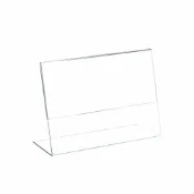 (店+)【美的空間】9.5x6.5cmL型透明壓克力桌上立牌5入組(價格立牌/桌次立牌/預約立牌/標示牌/文宣展示)