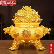 💰玄和緣堂💰家居招財聚寶盆存錢罐風水擺件開業商務禮品樹脂工藝品 新房喬遷開業禮品 招財進寶 風生水起 招財流水