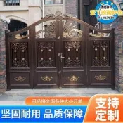 【可開發票】鋁藝大門別墅農村自建房歐式庭院鋁合金家用院子雙開門電動平移門  露天市集  全臺最大的網路購物市集