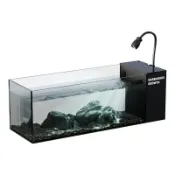 風鈴草百貨 【自循環生態】小型魚缸 桌面溪流缸 超白玻璃 侧滤設計 客廳裝飾 全套組