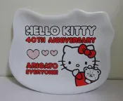 7-11~Hello Kitty 經典頭型大陶瓷盤-白色甜蜜