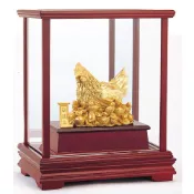 【全聯線上購】【開運陶源】雅鑑鑫品 純金 立體金箔櫥窗禮品～～金雞母【聚財雞 居家富貴/金雞聚寶】 (29x17x34cm)