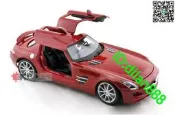 美馳圖原廠1:18 奔馳SLS AMG BENZ 鷗翼門 跑車 合金汽車模型 紅