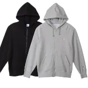 【Champion】官方直營 男款-BASIC 經典刺繡C標棉質拉鍊連帽外套/休閒外套-2色(C3-Y137-日規)