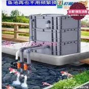周轉箱 魚缸過濾盒 過濾箱 魚池水循環系統 沼澤過濾器 戶外魚池滴流盒 上濾裝置 品質認證超值價