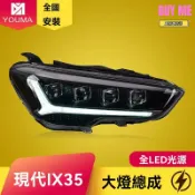 和購大賣場 【流水轉向升級】IX35大燈總成 現代大燈 改裝大燈 LED透鏡大燈 日行燈 專車專用 18-20款 高亮聚光 無損安裝