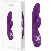 台灣情趣大聯盟-OVO K1矽膠5V靜音雙叉震棒-紫~661018000000 